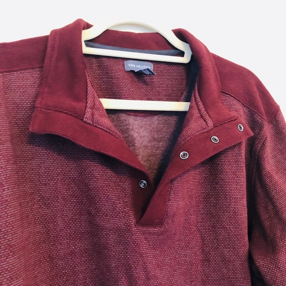 Van Heusen Large Burgundy Pullover C58 - Picture 2 of 4